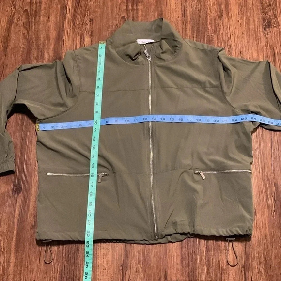 Calvin Klein Bomber Jacket Olive Green Women’s Size Large - Picture 2 of 9